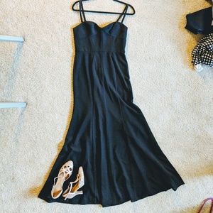 Vera Wang Classy Black Formal Dress with stretch